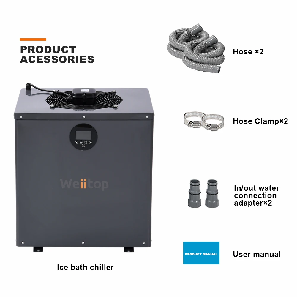 Custom Small Portable 0.8HP Sport Equipment Cold Ice Bath Recovery Water Chiller