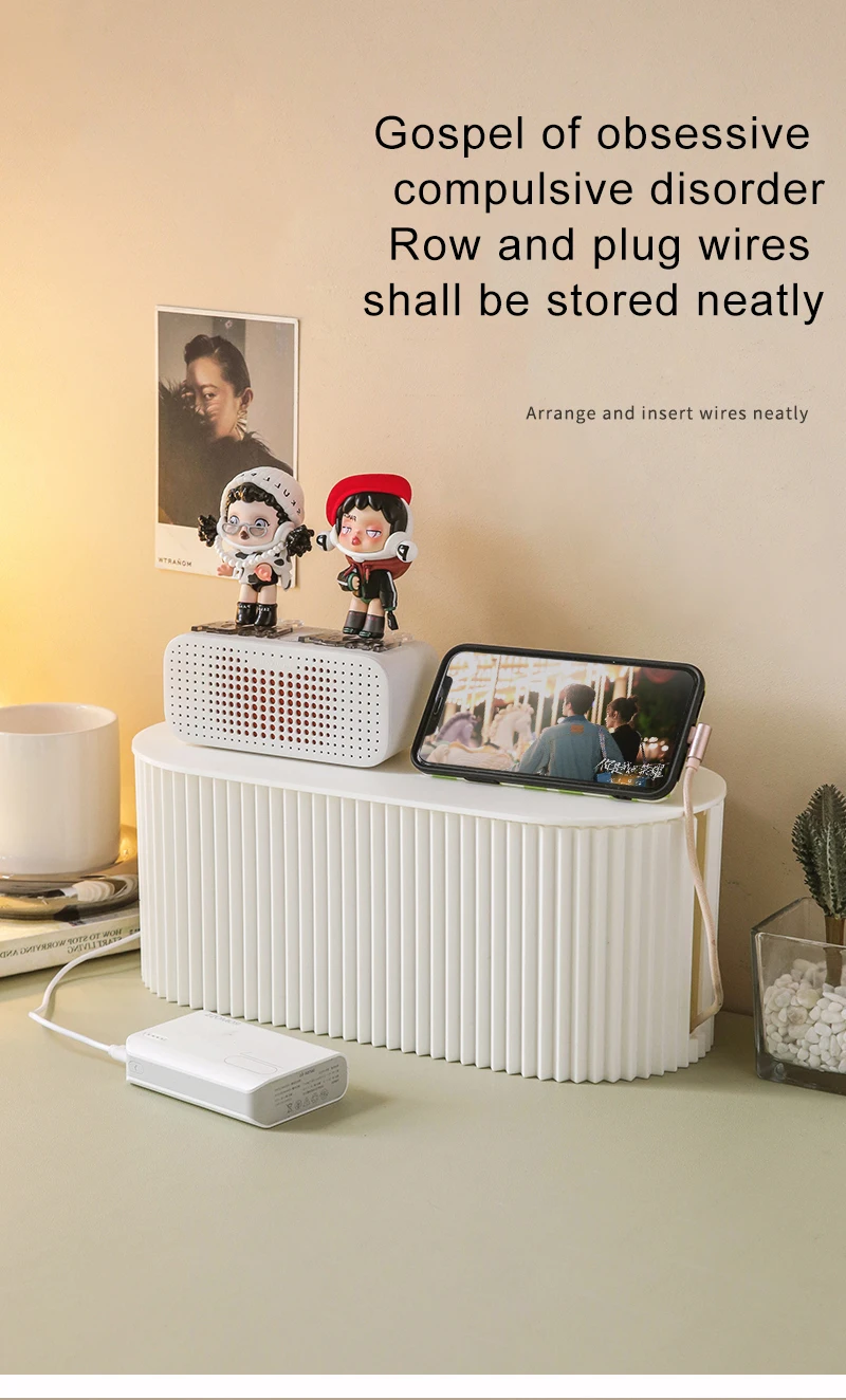 New Arrival Plastic Home Safety Wire Organizer Cable Storage Boxes Bins Injection Mul-tifunction Cable Storage Management Holder