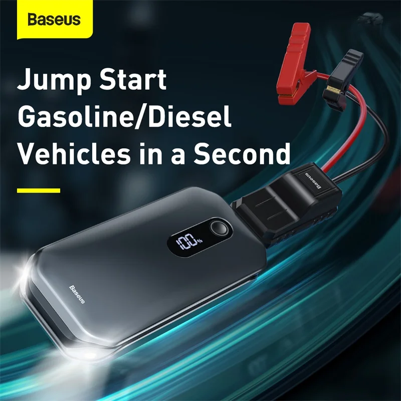 Baseus 12000mAh 5V/3A 1000A пиковое значение тока супер Energy рro автомобиль скачок