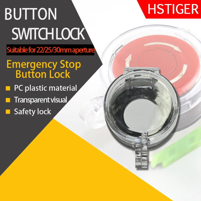 Safe and Convenient Emergency Electrical Power Switch Button Stop Locking Device
