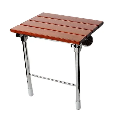 Bathroom Modern Foldable Wood Shower Seat For Elderly Folding bath stool with feet