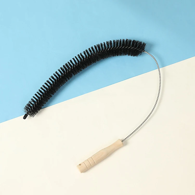 Hot sale dredging brush bathroom hair sewer 70cm long wooden handle washing machine radiator cleaning brush