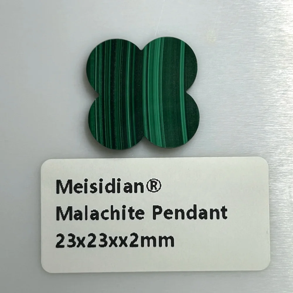 Malachite 4 Clover Four Leaf Clover Stone Agate Shell Mlalachite Stone Wholesale Natural Flower Cut Stone For Pendant