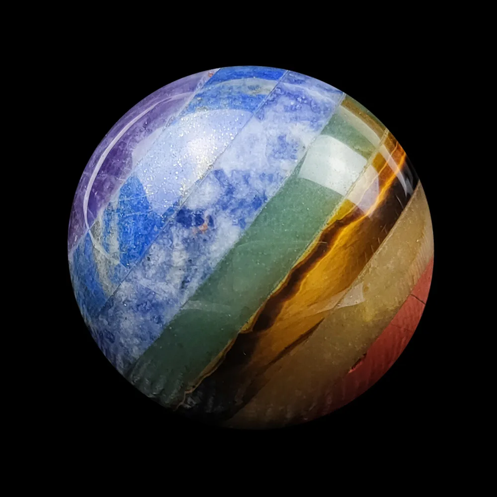 Round Ball Divination Sphere Gifts Healing Crystal Ball Home Decoration Natural 40mm 7 Chakra Gemstone Love Feng Shui 10 Pcs