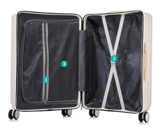 Multifunctional 2 Pieces ABS Suitcases Sets Travel Suitcase Travelling Bags Trolley Luggage with Cosmetic Bag