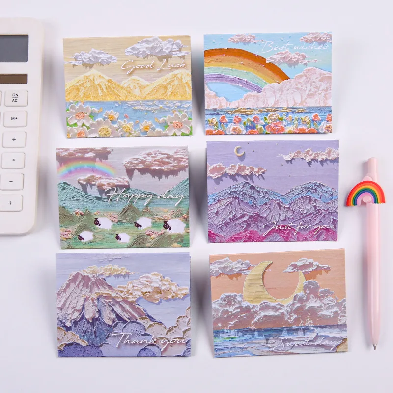 landscape oil painting greeting cards birthday thank you general greeting cards handwritten message card