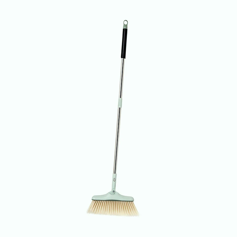 
Amazon Hot Seller Household Nordic Style Convenient Durable Soft Plastic Upright Broom And Dustpan 