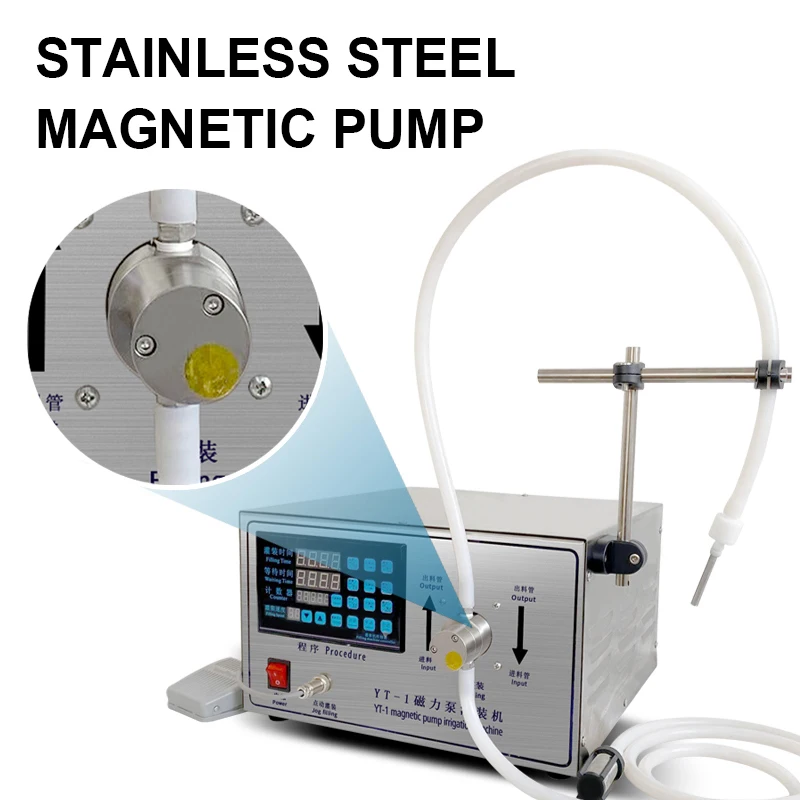 YT-1 magnetic pump cooking oil pet bottle perfume filling machine liquid semi automatic