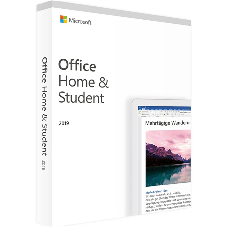 Карта для ключей Microsoft Office для дома и студентов 2019 в коробке, онлайн Активация офиса 2019 HS для Mac/Windows