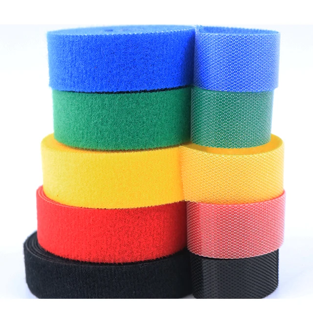 velcroes  Tape Band Nylon 2cm 3cm Double Sided Colorful Back To Back Cable Tie For Wire And Cable Binding