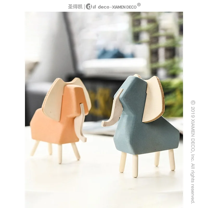 Factory direct selling ceramic crafts creative home decoration wooden foot ornaments dropshipping home decor