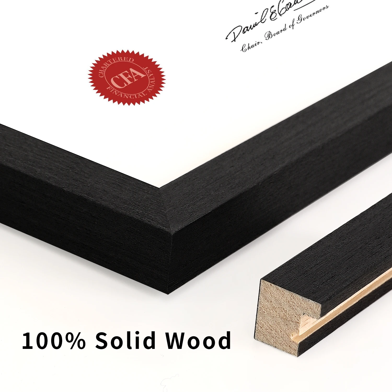 Classical 8.5x11 Certificate Frame Displays Diploma 8.5x11 Inch Document/Photo Double Mat Matte Black with Gold Rim