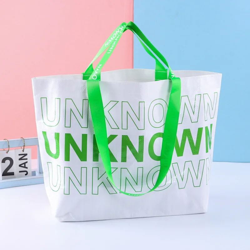 Customised Promotional Recyclable Polypropylene PP Laminated Tote Shopping Carry Non Woven Fabric Bag