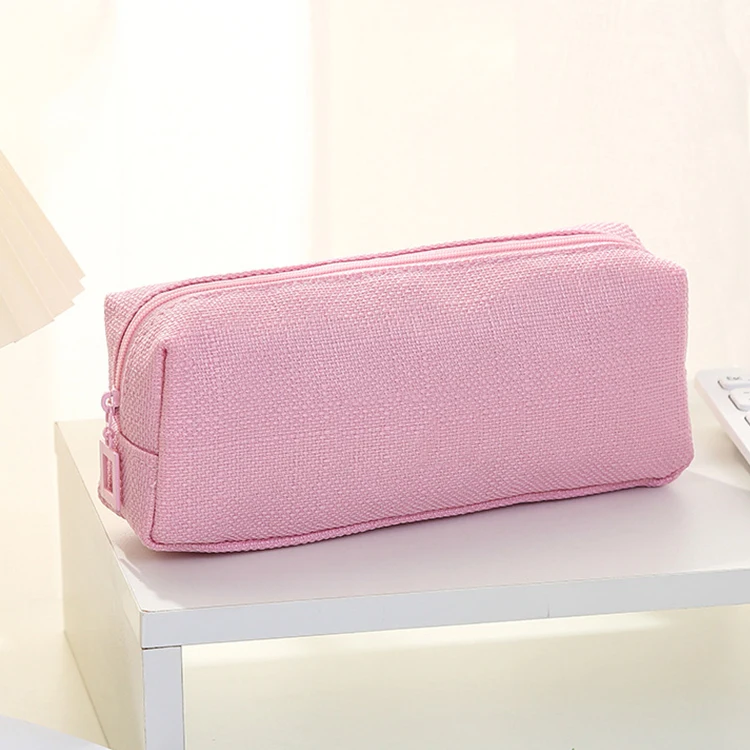 Custom Printed Kids Pencil Bag Polyester Zipper Pencil Pouch School Stationery Organizer Travel Pen Case For Girls