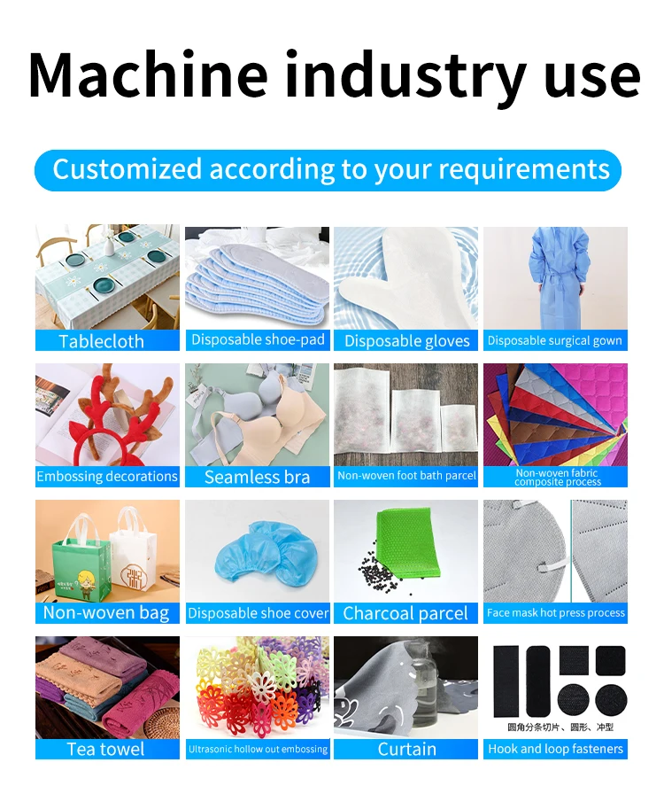 Аппарат для прессования кружева из нетканого материала, ультразвуковой аппарат для сшивания постельных покрытий, масок, сумок, швейная машина для резки