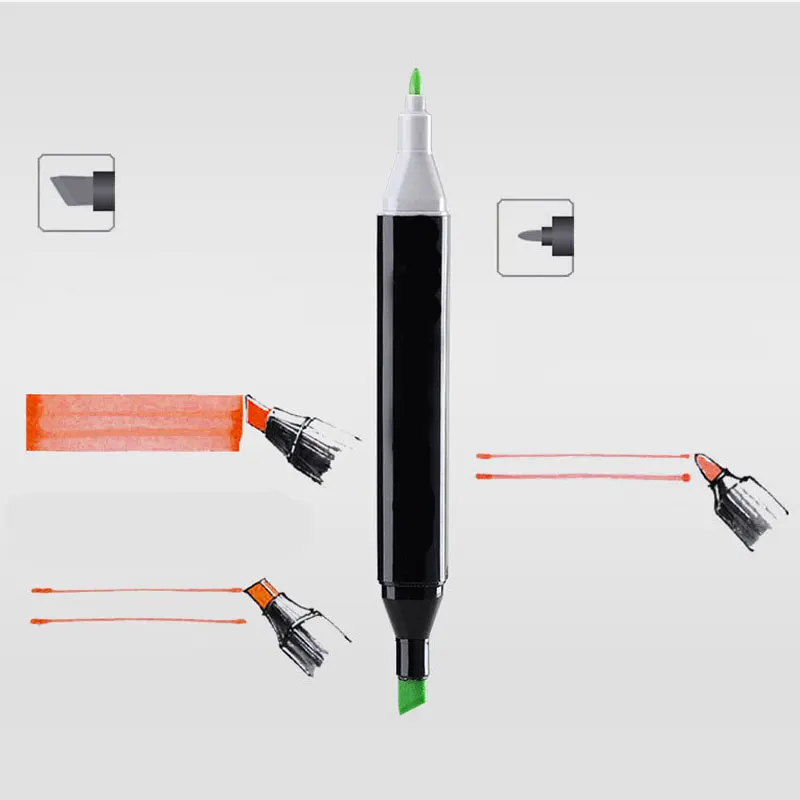 Оптовая продажа, маркеры на спиртовой основе, дешевые детские маркеры, маркеры с двойной головкой