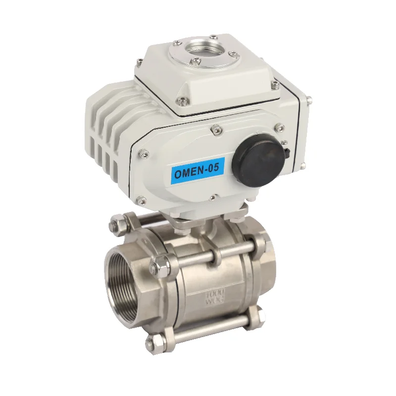 DN32 2 Way SS Motorized Electric Control Ball Valve 24v 220v Electronic Actuator Modulated Stainless Steel Valve