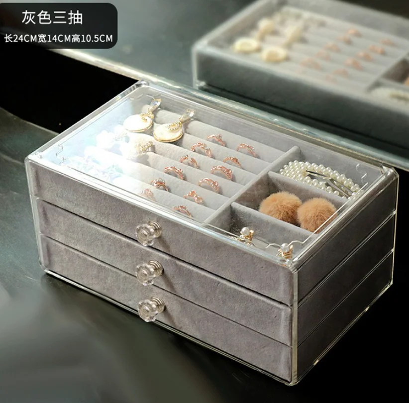 Multi-grid Jewelry Storage Box Multifunction Large Jewelry Organizer For Home