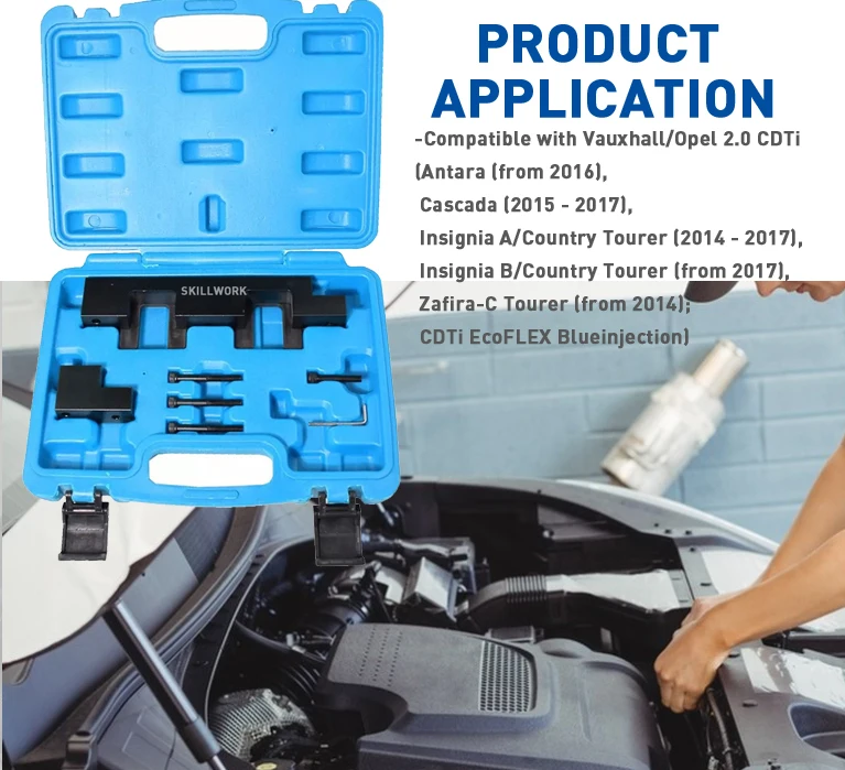 Automotive Repair Diesel Adjust Chain Tool Kits Camshaft Set Locking Belt Crankshaft  Engine Timing Tool Opel Vauxhall 2.0ctdi