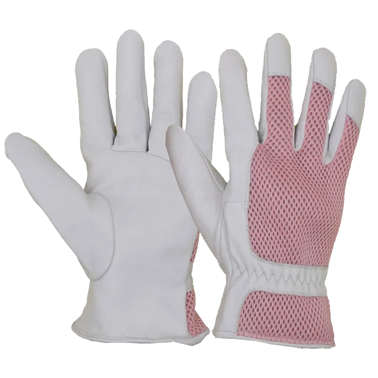PRI Full Grain Yardwork Goatskin Leather in Stock Pink Women Garden Gloves for ladies