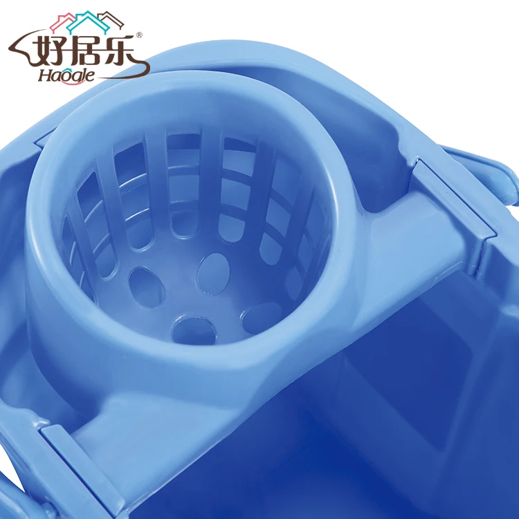 Haogle Factory Prices Household Plastic Cleaning Squeeze Mop Bucket With Wringer and Wheels
