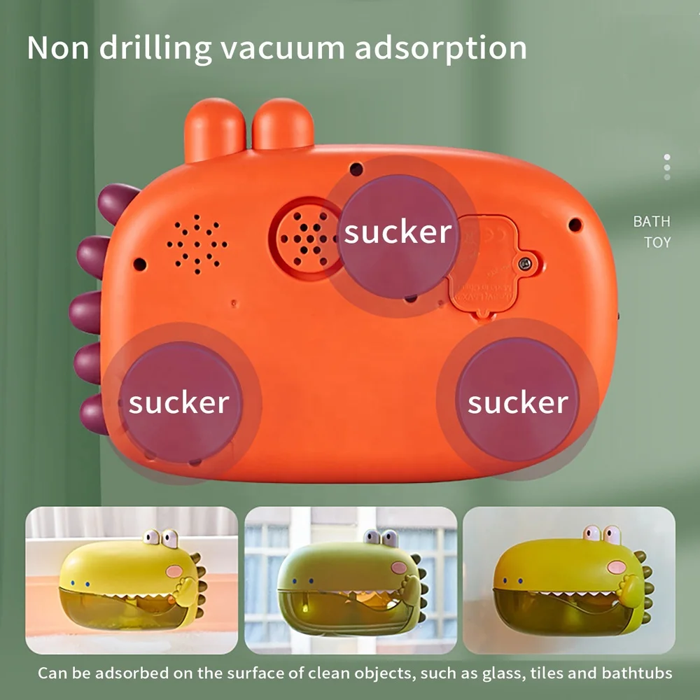 Лидер продаж Amazon, Детские Игрушки для ванны, автоматическая Пузырьковая машина, электрическая игрушка-Динозавр для ванны