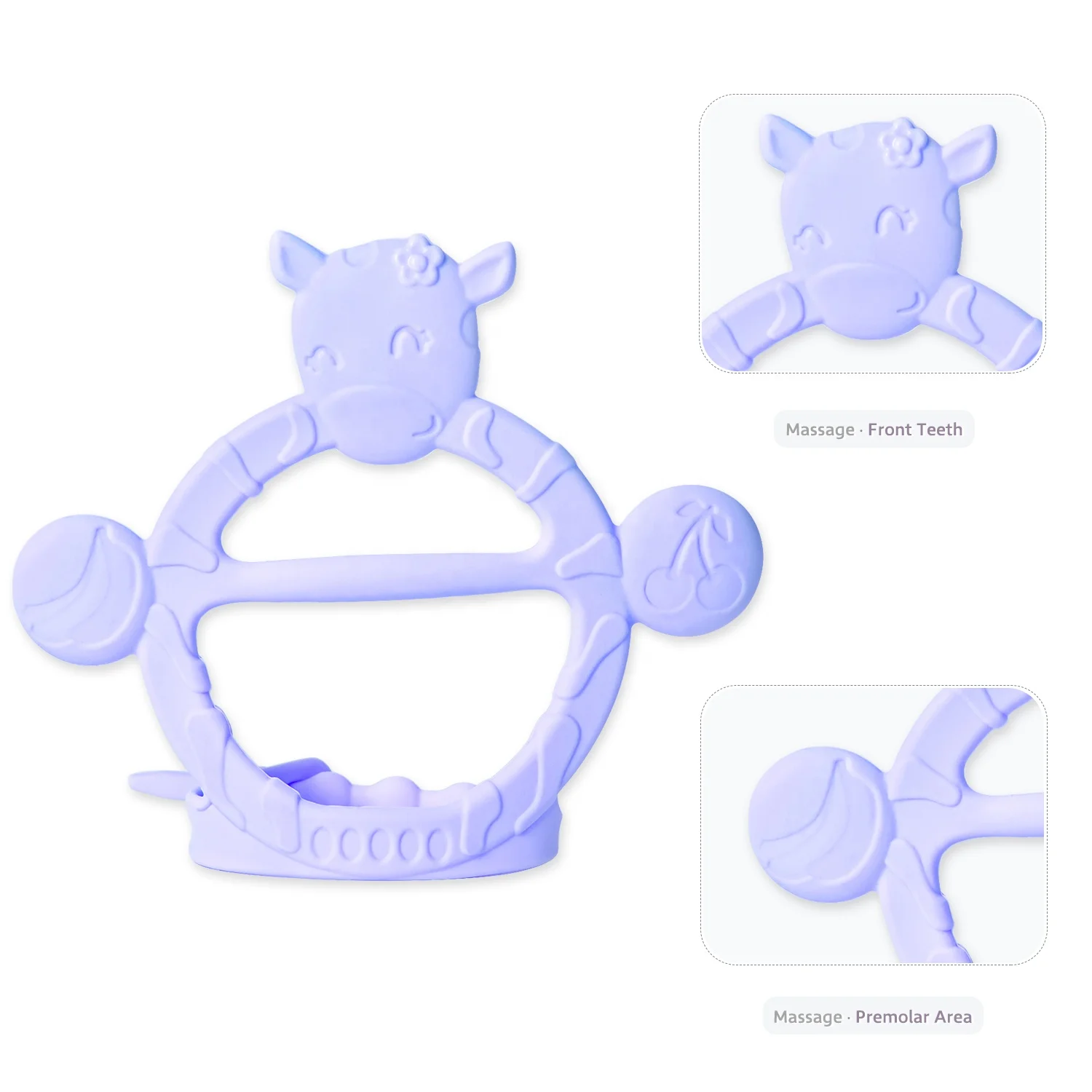 Корова форма регулируемый размер запястья при прорезывании зубов жевательные браслет Прорезыватели для зубов силиконовый Игрушки для малышей