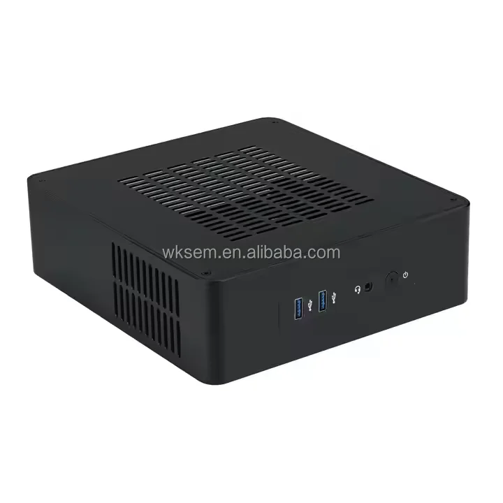 Customized mini-ITX pc,Half-Height Mini Desktop Computer Intel CPU/AMD CPU, optional motherboard,Aluminum chassis(TA65)ATX Power