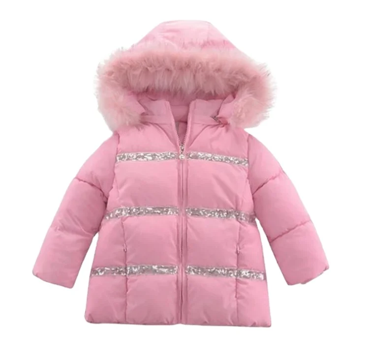 Girls Clothes kids winter coat Warm Thick hooded down Jacket baby Cotton-padded Outerwear Baby Girls Coat for Christmas