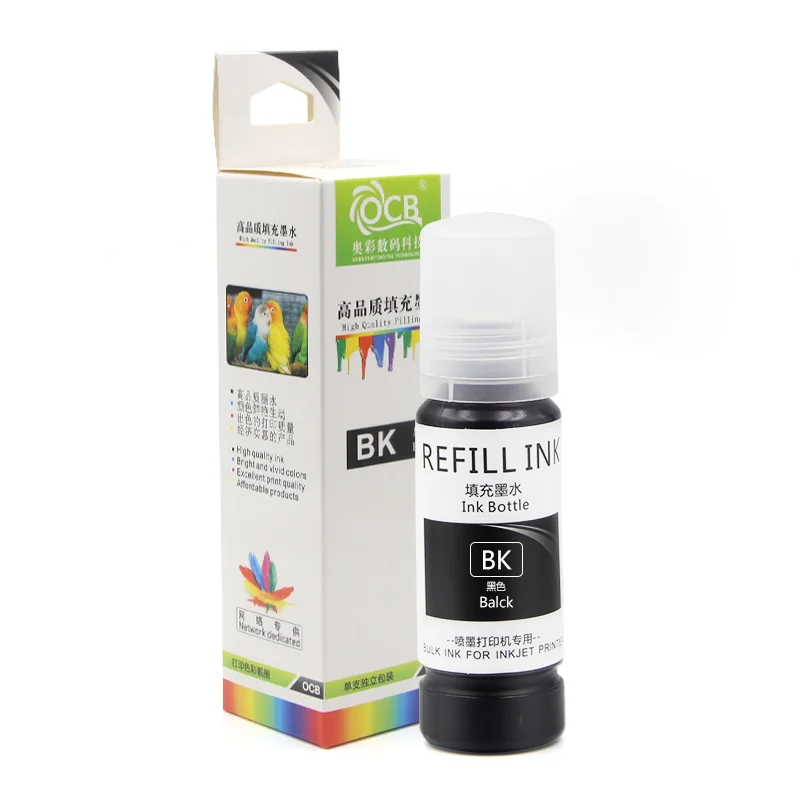 Ocbestjet New Packing For Epson 003 Ink Compatible 001 002 102 105 502 504 Refill Dye Eco Tank Ink For Epson 003 Ink Bottle