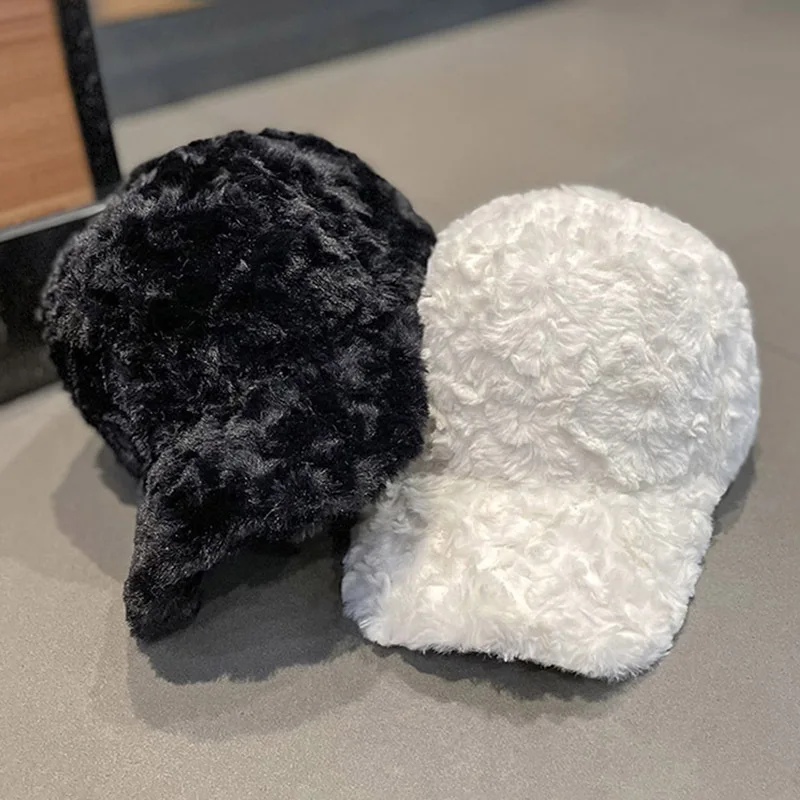 Шапка из овечьей шерсти в Корейском стиле Осень-зима простая повседневная Толстая теплая Бейсболка японском
