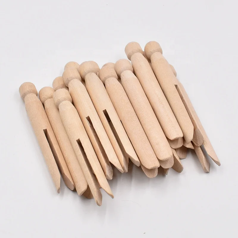 Wooden Dolly Clothes Pegs Wooden clip wooden cloth pin wooden peg