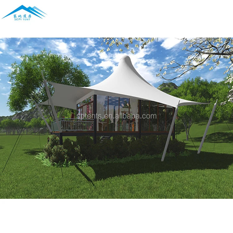 Prefab 2 People Houses Glamping Luxury Tent Hotel Tents Resort with Bathroom and Interior Decoration China 3 - 4 Person Tent
