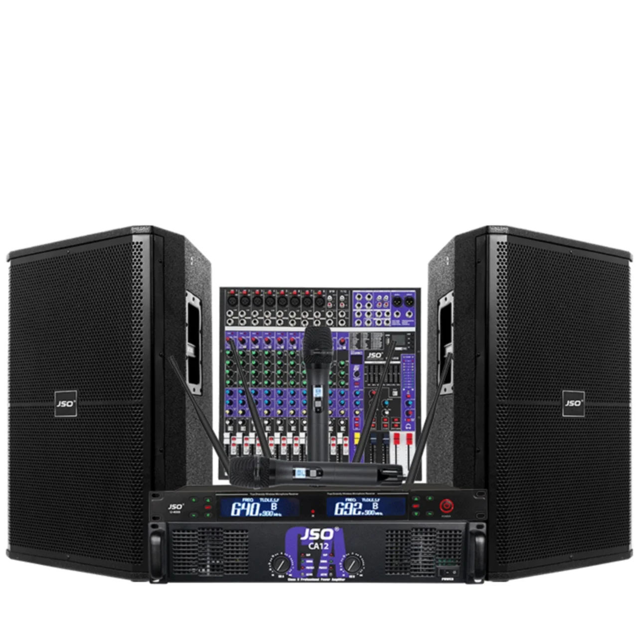 Set of 6 pairs of 15-inch top suits hifi audio system mini system