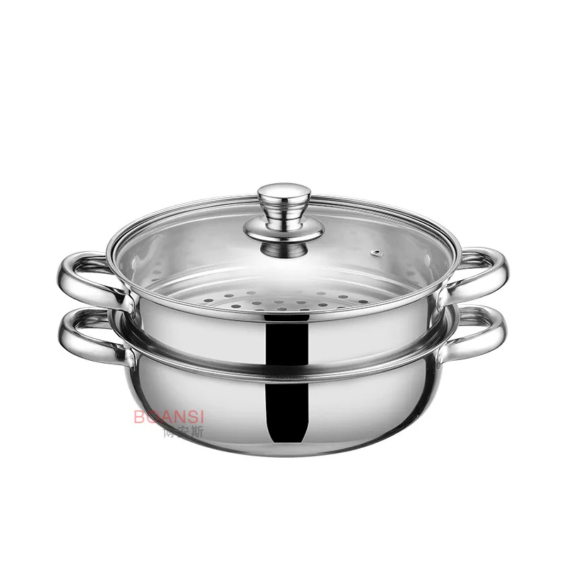 steamers double boiler with lid Stainless steel food steamer pot