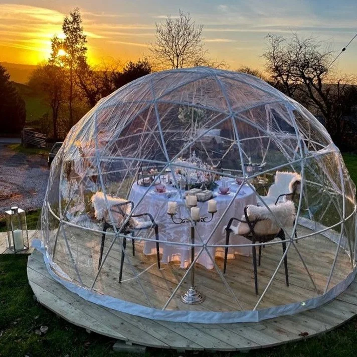 Buy 12ft plastic clear outdoor winter round garden geodesic tents