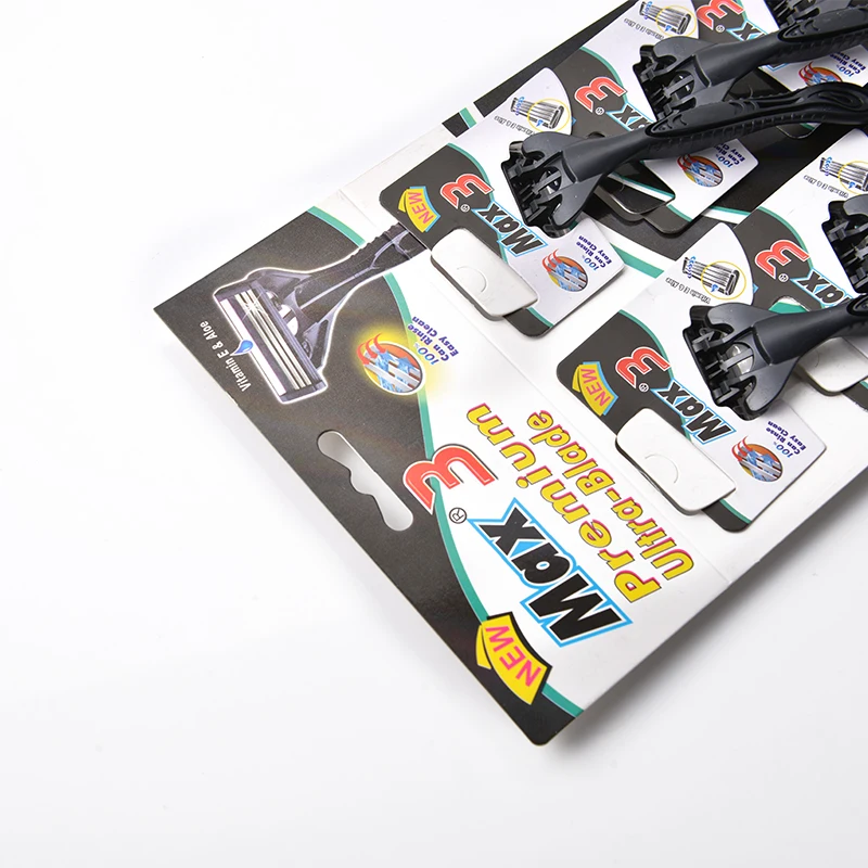 Pivoting head   triple  blade disposable razors modelling blade