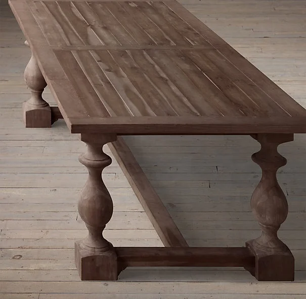 WISEMAX FURNITURE Antique American Design Solid Wood Dining Table Living Room Dining Room Light Luxury Tables