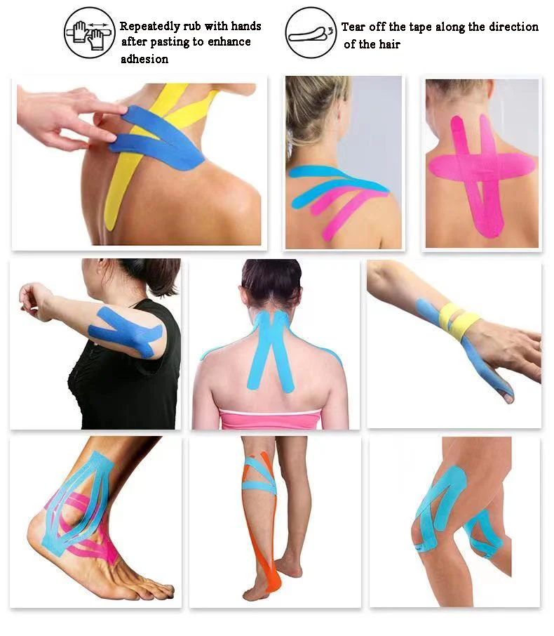 Waterproof & Hyopallergenic kinesiolog Tape for Shoulder Knee Ankle Shin Splints