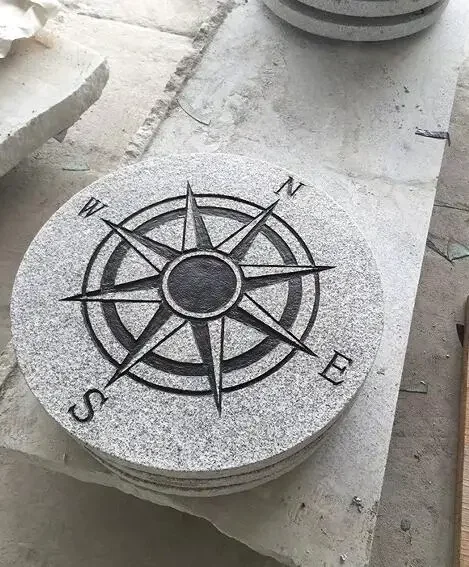 Custom Design Available Natural Granite Compass Paving Stone For Garden