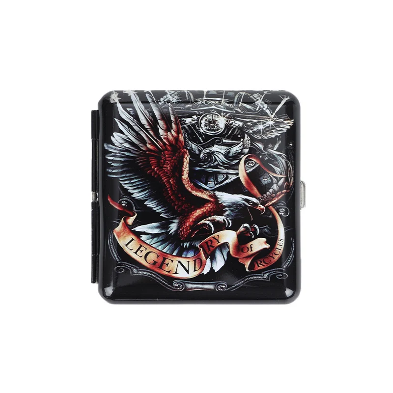 smoke shop supply 70mm metal portable cigarette case tobacco box custom cigarette case