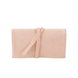 Eco Friendly Soft Vegan Leather Roll Up Cosmetic Bag Pouch Small Travel Large Capacity High Quality Makeup Brush Holder Silicon