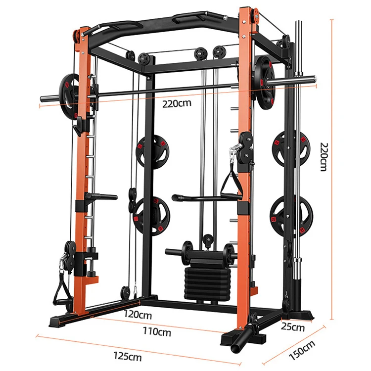 ZJFIT Wholesale manufacture multi power Rack gym fitness equipment sqat machine squat rack smith machine