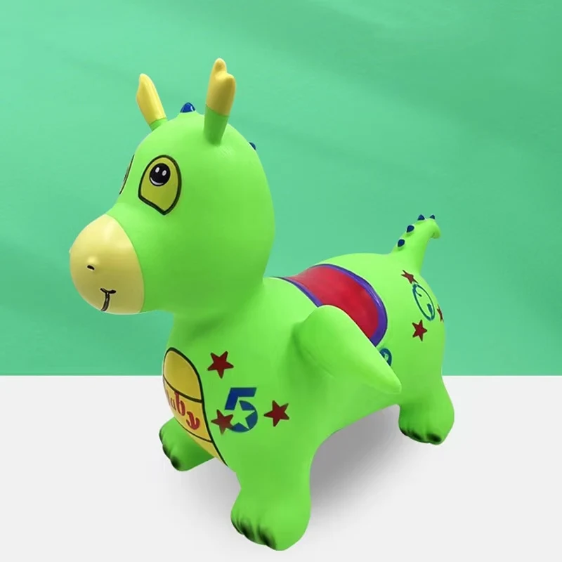 2023 New Bouncy wing Dinosaur Hopper Rubber Dinosaur Thickened PVC inflatable jump toys Inflatable Jumping  Bouncing Animal Toys