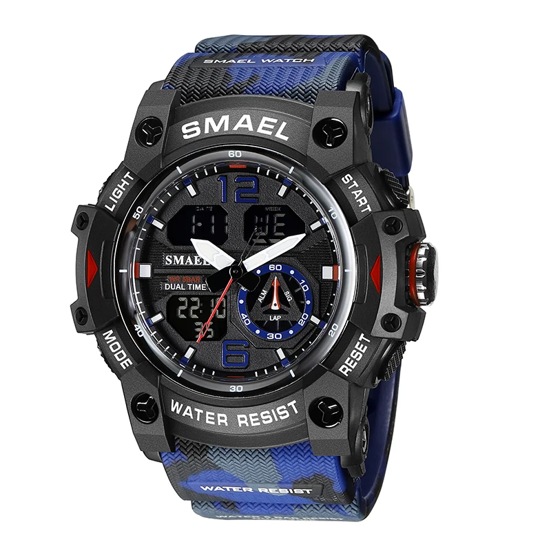 2022 New Arrival 8007MC camouflage Mens Digital Quartz Watches G Style Waterproof Men Sports Watch