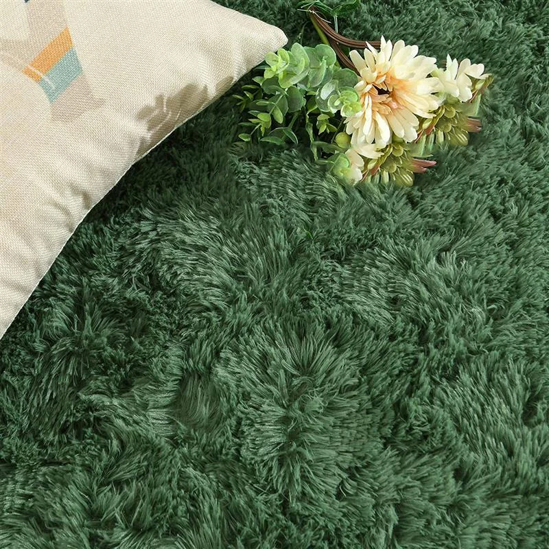 Faux Fur Rugs Green shag Area Rug Rabbit Faux Fur Rug Carpet