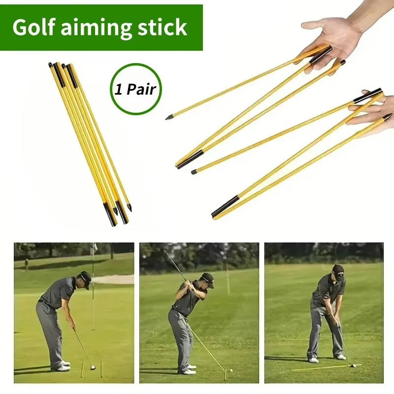Wholesale Custom Golf Training Aids Posture Corrector Tool Golf Putting 3 Collapsible Alignment Stick for Posture Correction