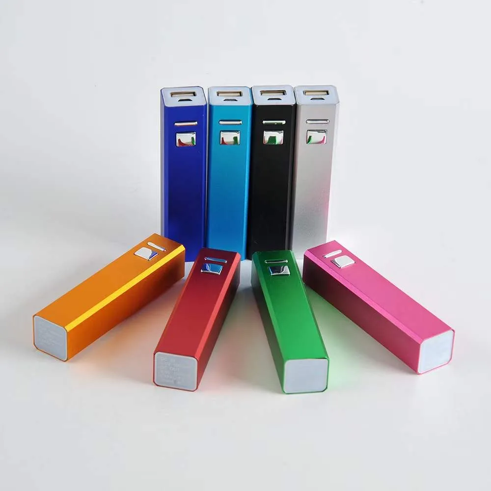 Ready To Ship Best Gift Power Bank Powerbank Free Sample Mini Power Banks 2600mah  Portable Usb Charger For Smart Device Bank