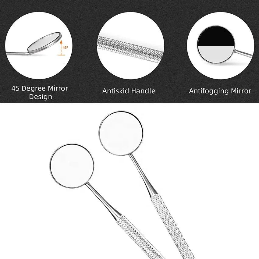 Drop shipping Hot Sell Stainless Steel Dental Instruments Long Dentist Mouth Mirror