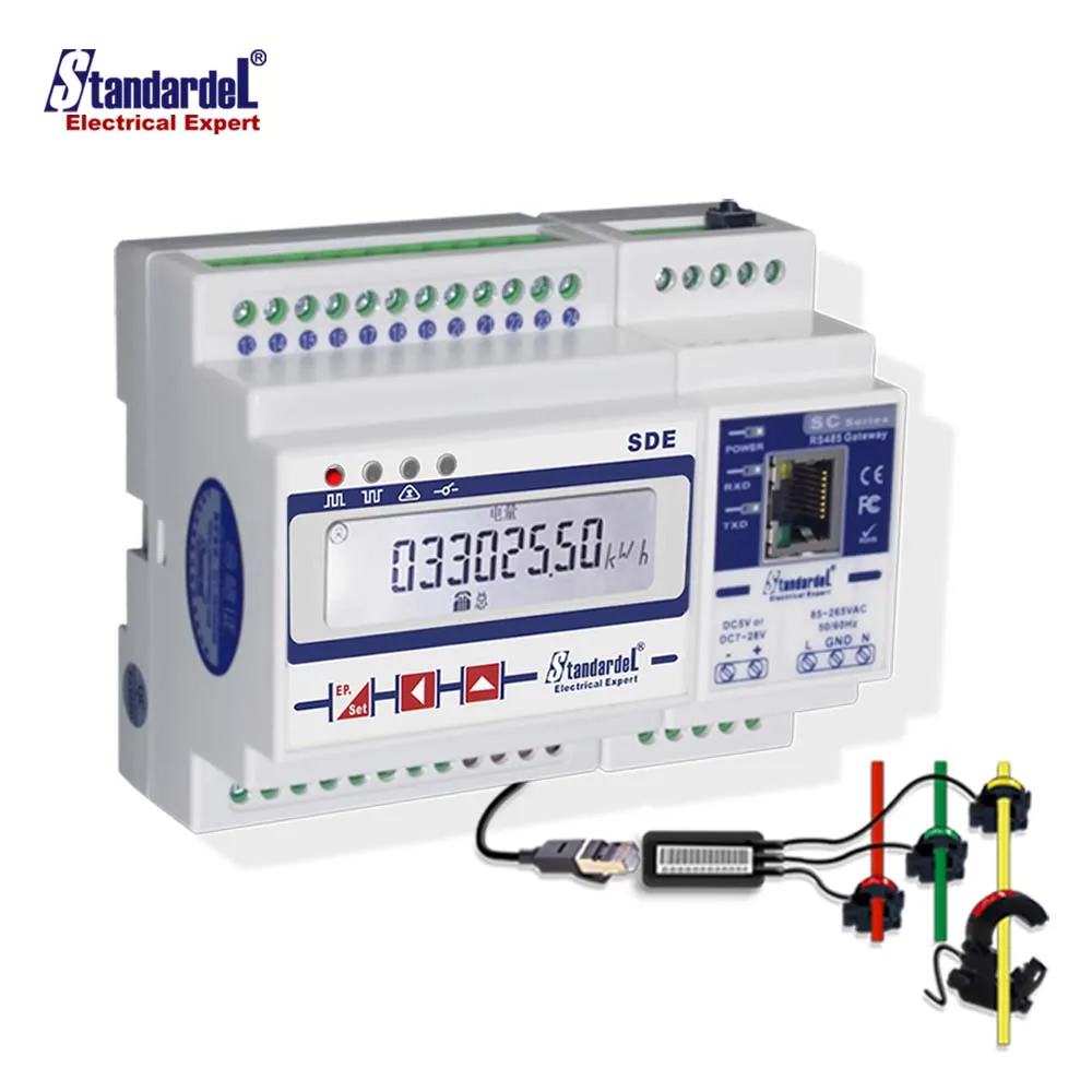 SDE430E-C Ethernet 3 phase power analyzer meter energy counter http mqtt modbusTCP